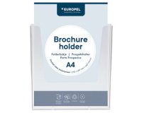 Porte-brochures mural, A4 portrait, transparent