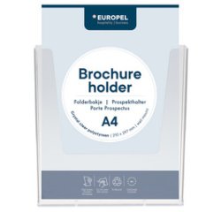 Porte-brochures mural, A5 portrait, transparent
