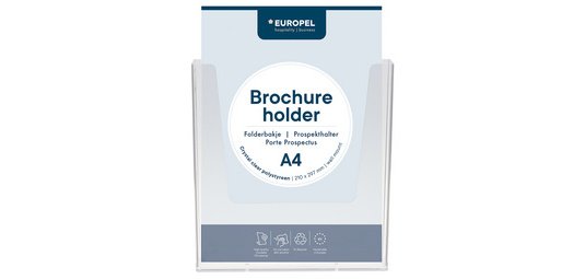 Porte-brochures mural, 1/3 A4, transparent