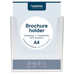 Porte-brochures mural, A5 portrait, transparent