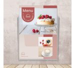 Porte-brochures mural, 1/3 A4, transparent