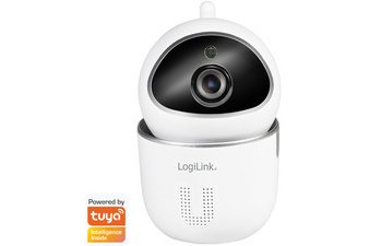 Caméra IP Smart Wi-Fi, compatible Tuya, blanc