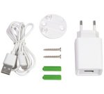 Caméra IP Smart Wi-Fi, compatible Tuya, blanc