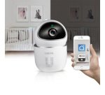 Caméra IP Smart Wi-Fi, compatible Tuya, blanc