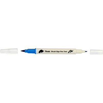 Penseelstift PentelArts BrushSignPen Twin - set van 12 stuks