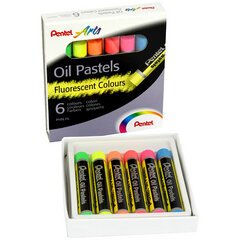 PentelArts Oliepastels PHN-F6, set van 6, fluorescerend