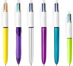 BIC Stylo à bille rétractable collection 4 Colours, pot de 6