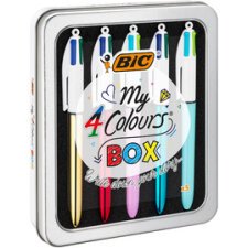 BIC Stylo à bille rétractable collection 4 Colours, boîte