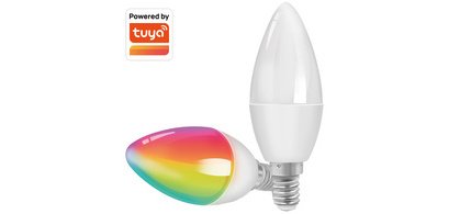 Ampoule LED WiFi Smart, compatible Tuya, E14, blanc