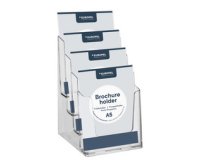Porte-brochures, A5 portrait, transparent