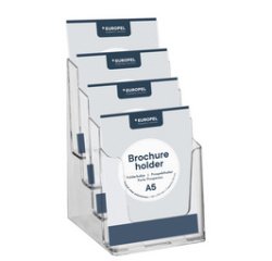 Porte-brochures, A5 portrait, transparent