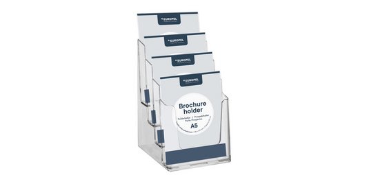 Porte-brochures, A5 portrait, transparent