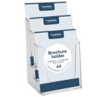 Porte-brochures, A4 portrait, transparent