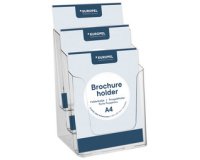 Porte-brochures, A4 portrait, transparent