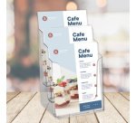 Porte-brochures, A4 portrait, transparent