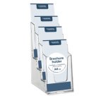 Porte-brochures, 1/3 A4 portrait, transparent