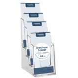 Porte-brochures, 1/3 A4 portrait, transparent