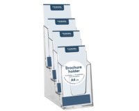 Porte-brochures, 1/3 A4 portrait, transparent