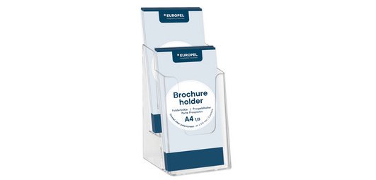 Porte-brochures, 1/3 A4 portrait, transparent