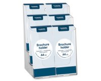 Porte-brochures, 1/3 A4 portrait, transparent