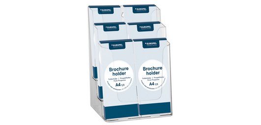 Porte-brochures, 1/3 A4 portrait, transparent