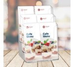 Porte-brochures, 1/3 A4 portrait, transparent