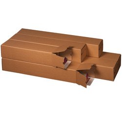 Square shipping tube with double self-adhesive closure A2