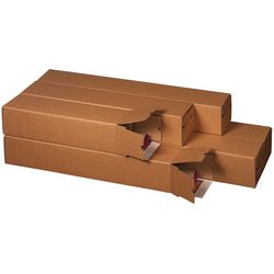 Square shipping tube with double self-adhesive closure A2