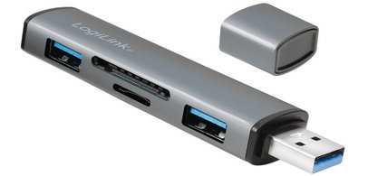 USB-Hub 3.2 Gen2, mit Kartenleser, 2 Anschlüsse