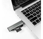 Hub USB 3.2 Gen2, avec lecteur de carte, 2 ports