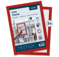 Cadre magnétique INFO FRAME, A4, rouge
