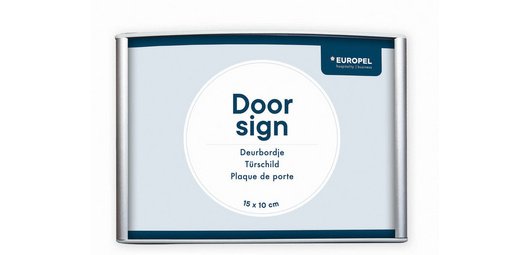 Door sign, 210 x 100 mm, silver