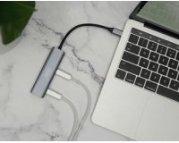 USB-C Hub, 4 Ports, 4x USB C 3.1 Gen 1, Dark Gray