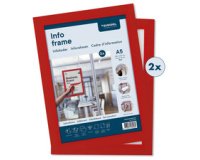 Cadre magnétique INFO FRAME, A5, rouge
