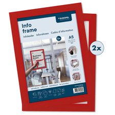 Cadre magnétique INFO FRAME, A5, rouge