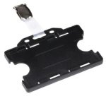 Porte-badge, ouvert, avec clip, 54 x 85 mm