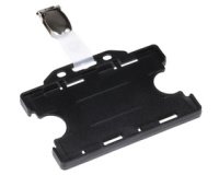 Porte-badge, ouvert, avec clip, 54 x 85 mm