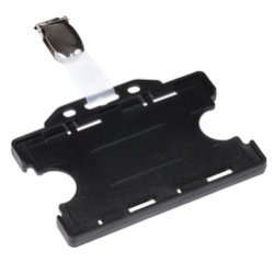 Porte-badge, ouvert, avec clip, 54 x 85 mm