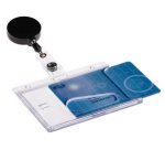 Porte-badge, fermé, avec enrouleur, 54 x 85 mm