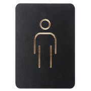 Pictogram 'Mannen WC', zwart