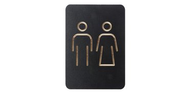 Piktogramm 'WC Herren & Damen', schwarz