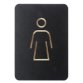 Pictogram 'WC dames', zwart