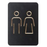 Pictogramme 'WC hommes & femmes', noir