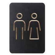 Pictogram 'WC heren & dames', zwart