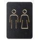 Pictogram 'WC heren & dames', zwart