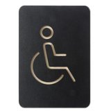 Pictogramme 'WC handicapés', noir