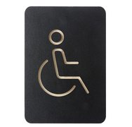 Pictogramme 'WC handicapés', noir