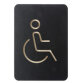 Pictogramme 'WC handicapés', noir