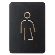 Pictogram 'Unisex toilet', zwart