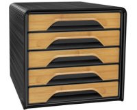 CEP Bloc de classement Smoove Silva, 5 tiroirs, noir/bambou